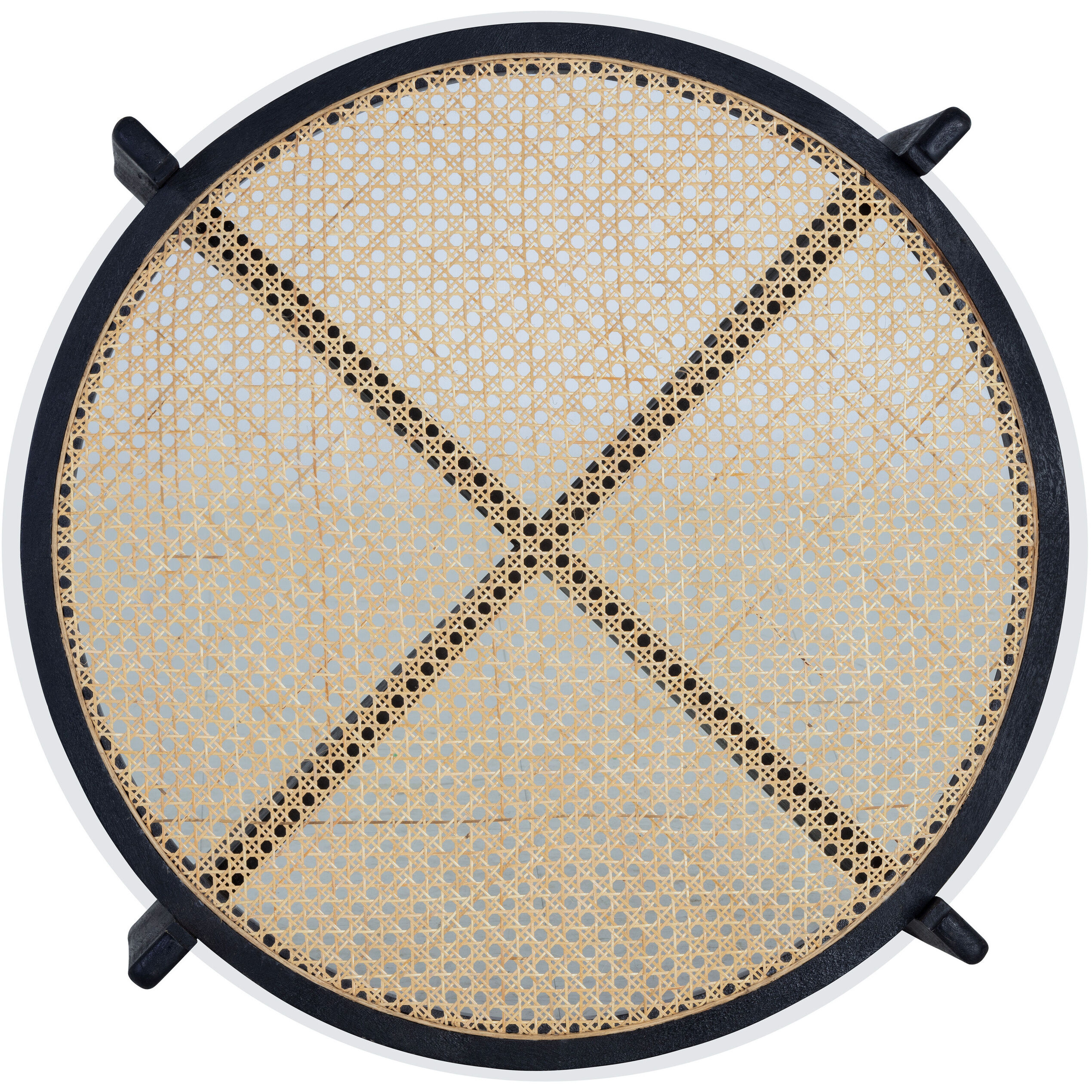 Adora 38 X 18 inch Clear / Black Coffee Table, Small